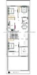 23×50 ft house plan, 3bhk, est facing map