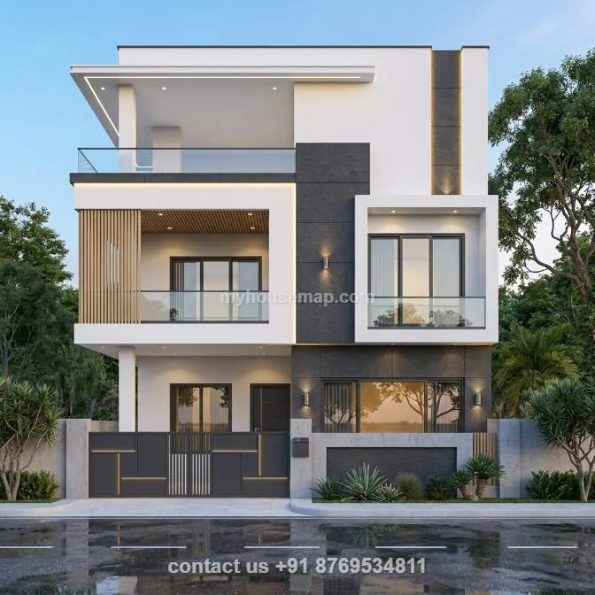 2 Floor Front Elevation Design