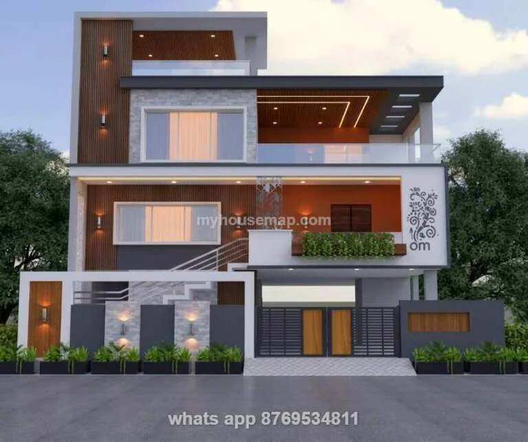 2 Floor Modern Elevation Design