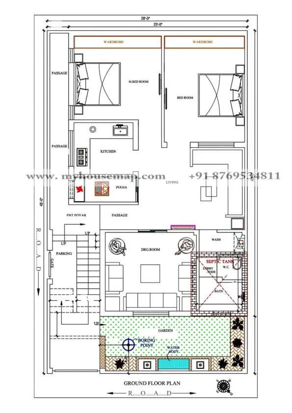 28×48 Ft House Map