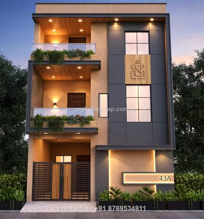 3 Floor House Front Elevation Designs