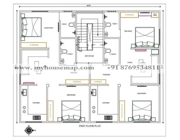 45×35 Ft Home Plan