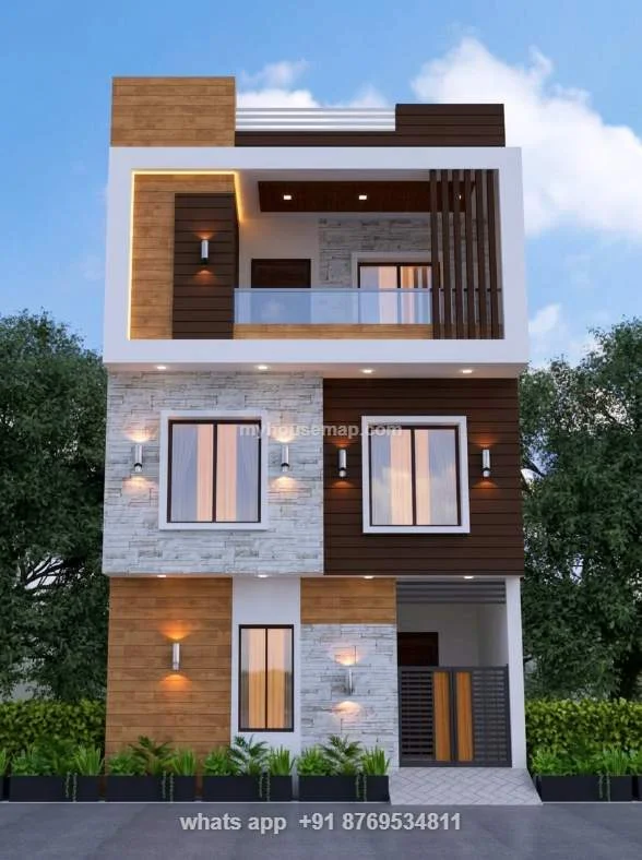 Triple Floor Building Elevation Design