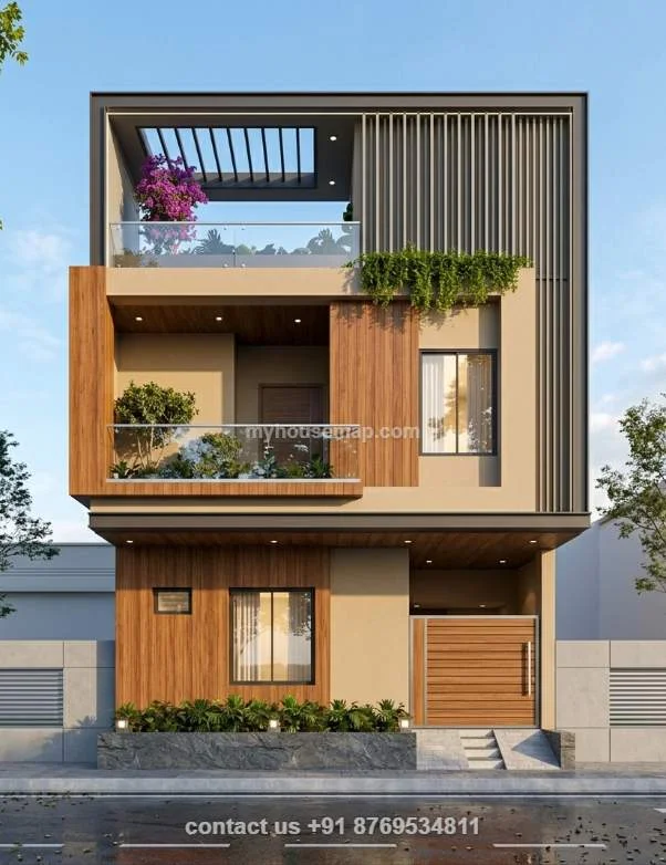 Two Floor House Front Elevation