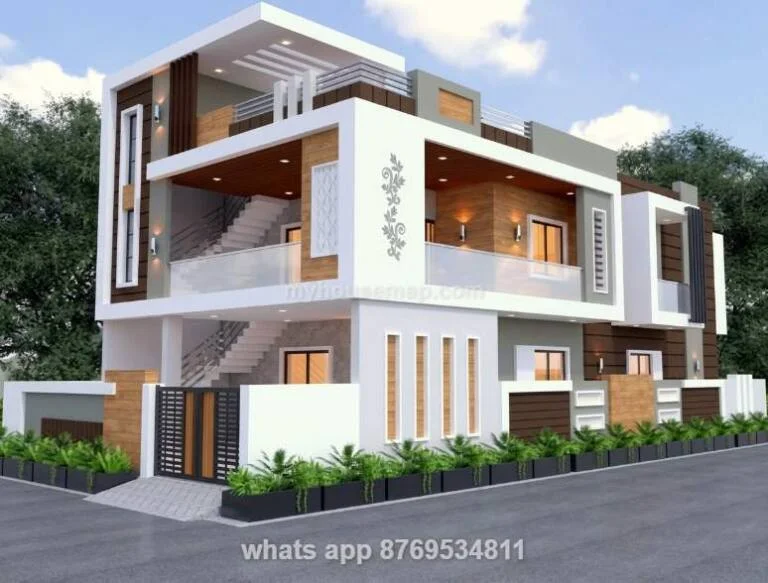 Corner House Front Elevation 2 Floor