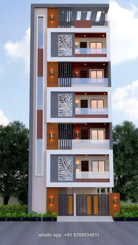 Elevation Design For Multi Story Apartment