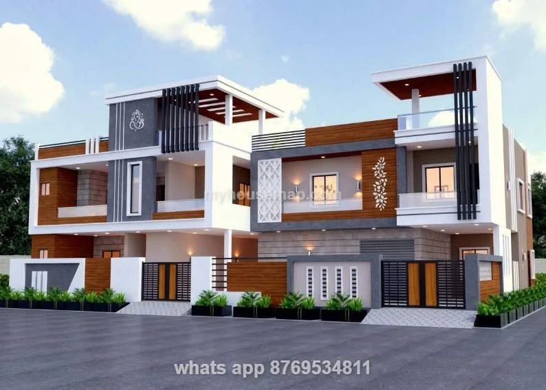 Exterior Unique House Design 2 Floor