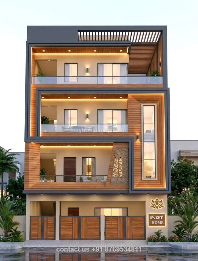 Front Elevation Tiles Design For House