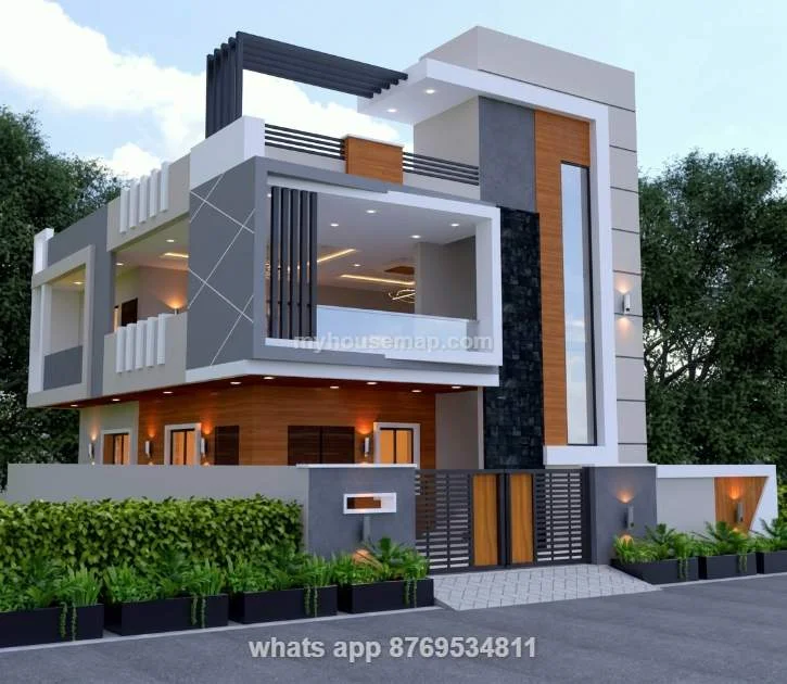 Front Elevation Two Floor Design