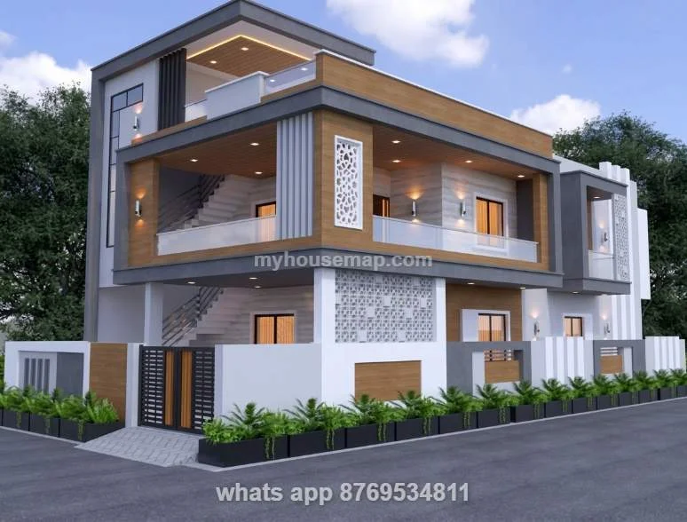 G+1 Corner Elevation Design