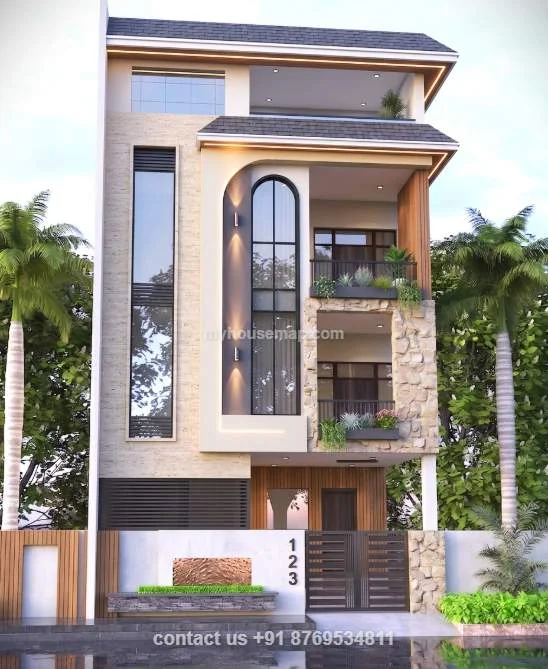 House Front Elevation Tiles Design