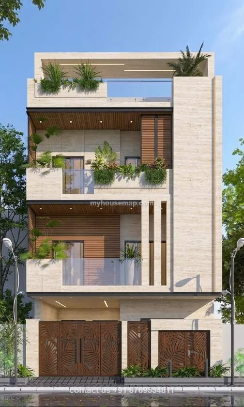 House Wall Design Front G+2
