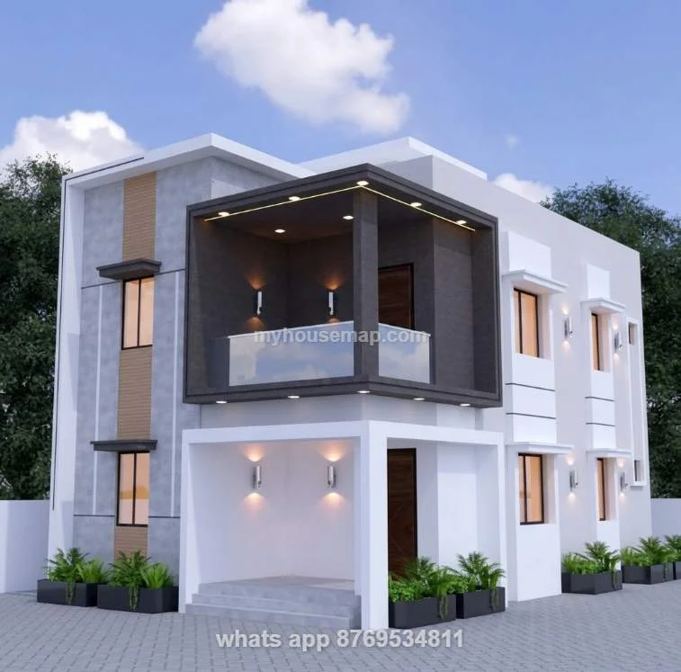 Modern Home Elevation Two Story Design