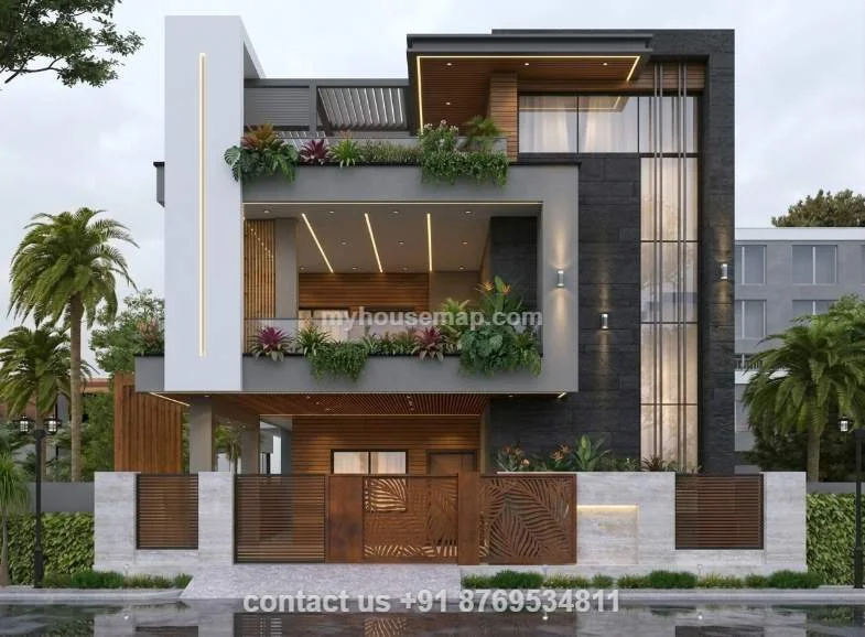New House Front Elevation Designs For Double Floor