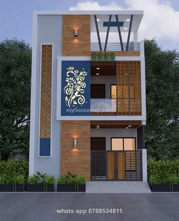 Small House Front Design With Two Floor